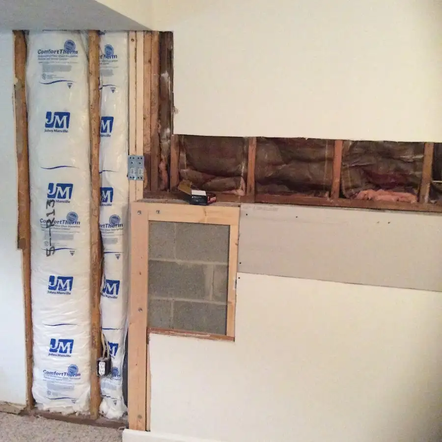 Wall insulation replacement during Odor Removal & Deodorization in Clay